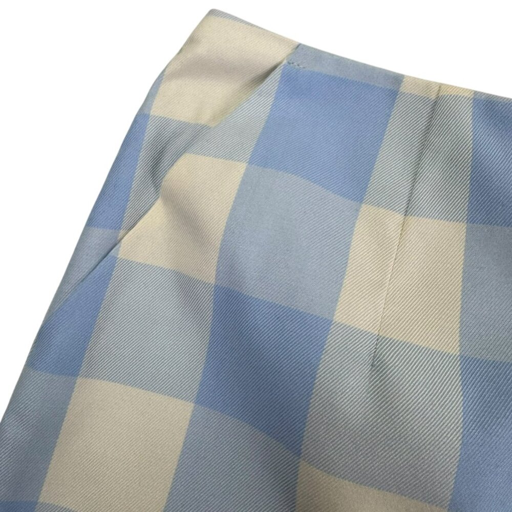 Avec Les Filles Blue Gingham Plaid Tailored Shorts Size Varied NWT | Lined - Picture 9 of 10
